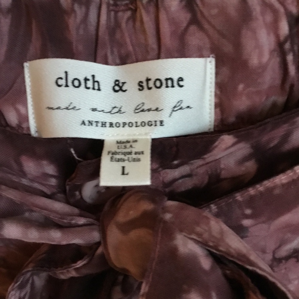 Anthropologie Cloth & Stone Venice Tie Dye Wide Leg Pants - Picture 6 of 13